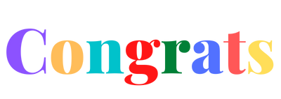 Congrats!