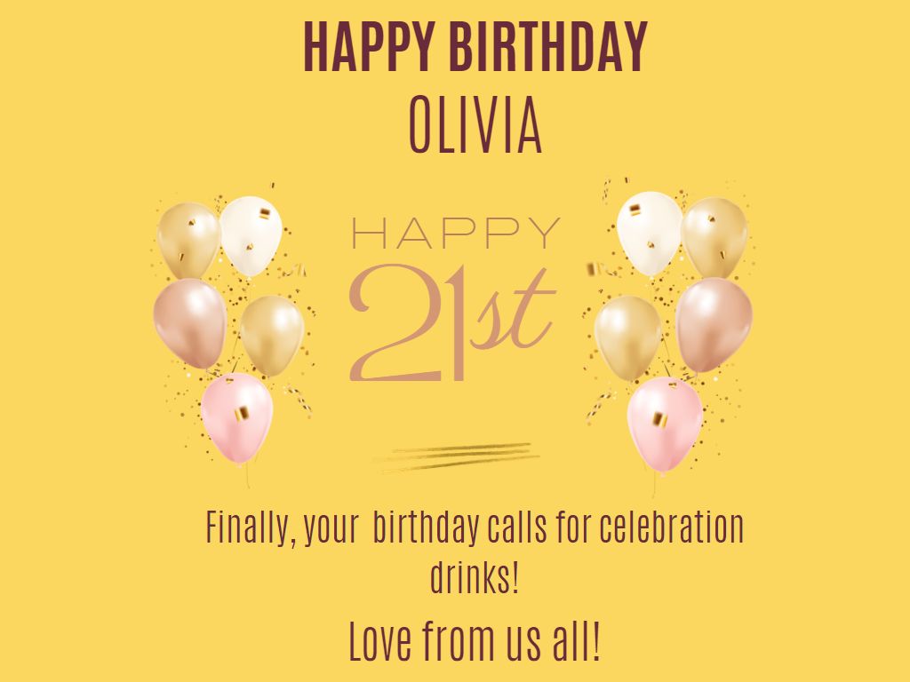 Happy Birthday 21st birthday